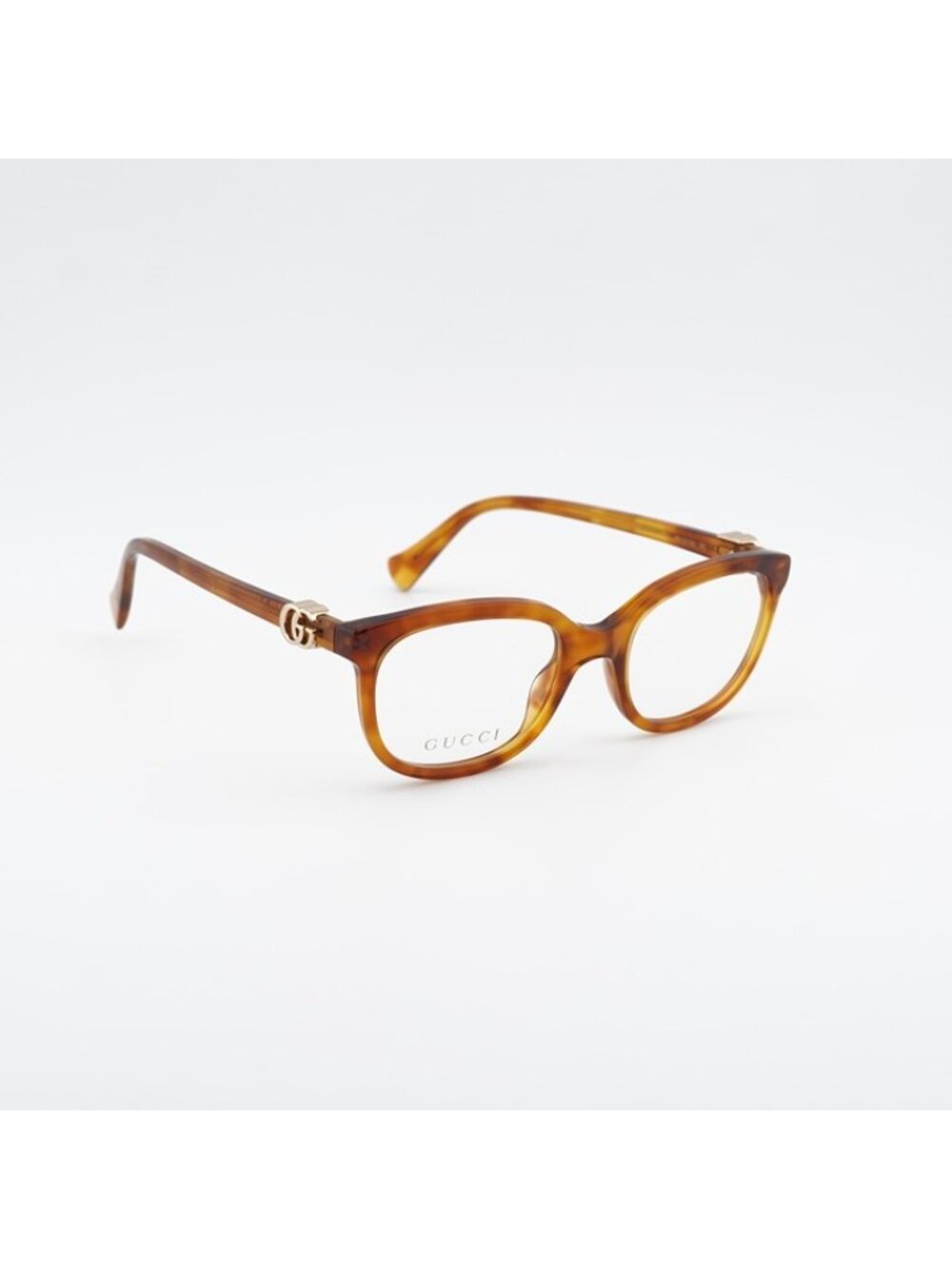 Gucci GG1075O 002 Eyeglasses Light Havana 48mm Square Frame - Picture 4 of 10